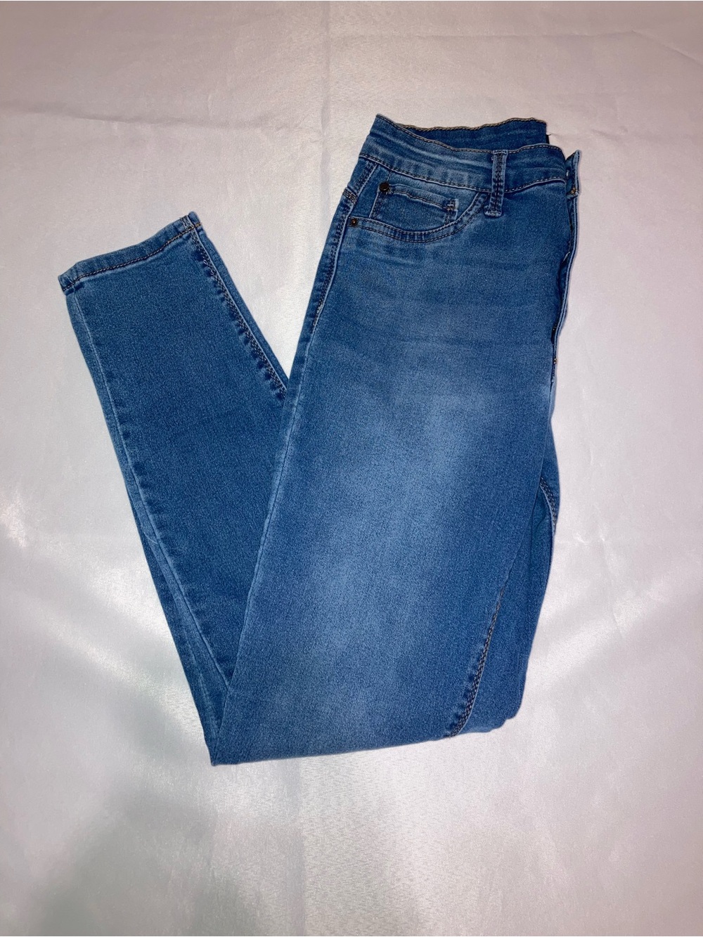Classic Blue Women's Skinny Jeans - Stretch Denim